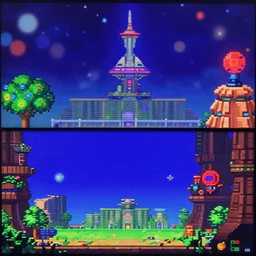 2 d wrpg videogame cutscene screenshot. sega genesis 1 6 - bit blast processing 2 d graphics. utopian. pop. bokeh. lens blur. background bokeh. filter. desktop wallpaper. masterpiece. sci - fi. fantasy. trending. artstation, cgsociety, reddit, instagram, youtube, twitter.