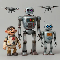 ( ( ( ( ( 1 9 5 0 s robot vincent black hole, walle, johnny - five. b 9 robot lost in space robert kinoshita robby the robot, silent running drone, android. muted colors. ) ) ) ) ) by jean - baptiste monge!!!!!!!!!!!!!!!!!!!!!!!!!!!!!!