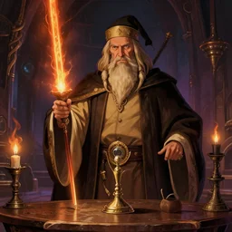 grand potion master in the style of d & d mixed with star wars