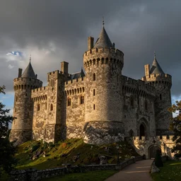 medieval castle, by jack levine