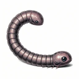 scientific illustration of an worm-like alien life form, 19th century scientific illustration, very detailed
