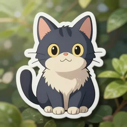 don bluth cute cat sticker design, natural lighting, path traced, highly detailed, high quality, digital painting, by ross tran and studio ghibli and artgerm