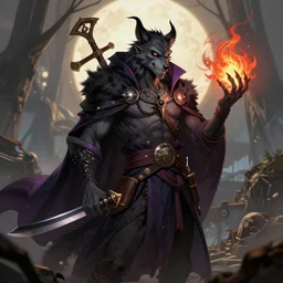 character art werewolf wizard trending on artstation