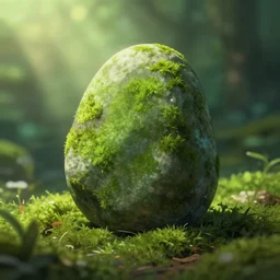 magic protection spgere from moss - green stone, in gentle green dawn light, eyvind earle, studio ghibli painting, cinematic lighting, volumetric lighting, smooth, sharp focus, highly detailed, render in unreal engine 5, artstation, deviantart, behance, trending, epic composition, octane, light rays, award - winning