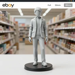 Image on the store website, eBay, Full body, 80mm resin figure of People in the town