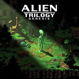 Alien Trilogy as a Sega Mega Drive Genesis sidescroller game