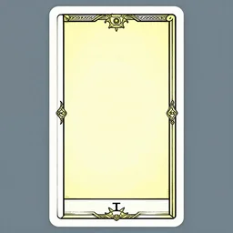 a minimalist tarot card with an art deco boarder, by android jones