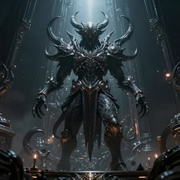 dark futuristic time warrior confronts eldritch horror, male figure, proportional figure, symmetrical, terror, sinister, 3 d render, cinematic, color grading, dramatic, ultra - wide angle, 3 2 k, ultra - hd, super - resolution, flare, cinematic lighting, volumetric light, ray tracing reflections, insanely detailed and intricate, hypermaximalist, elegant, ornate, hyper realistic, super detailed, unreal engine 5, super detailed, hyperrealistic, photorealistic