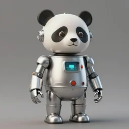 ( ( ( ( ( 1 9 5 0 s retro future robot android aluminum panda. muted colors. ) ) ) ) ) by jean - baptiste monge!!!!!!!!!!!!!!!!!!!!!!!!!!!!!!