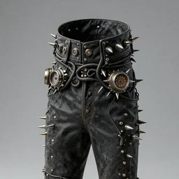 Trousers neck made from steampunk cables, wires and spikes, photorealistic, hyper realistic, 8K,