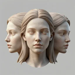 3 d face portrait of a goddess by alena aenami, craig wylie, octane render