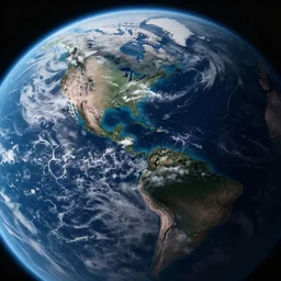 photo of Earth from space,
