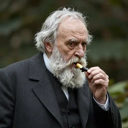 Charles Darwin as an insect eating nectar