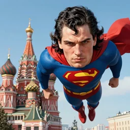 epic comic book cover of stalin as superman floating over the red square ( moscow ), sunny clear sky, socialist realism, aesthetically pleasing, finely detailed facial features, hyperrealist, intricate digital art, trending artstation, artgem, rich moody colors, fan art, concept art, in the style of the red son, by cory walker and ryan ottley