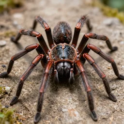 a big scary spider. professional photograph, deep focus, 8 k