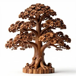 carved wooden hall tree, high detail macro photography, isolated on a pure white background, centered, entire object in frame, sharp focus, soft studio lighting