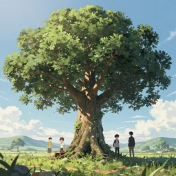 tree of life, trending on artstation, pixiv, hyperdetailed Unreal Engine 4k 8k ultra HD, Stanley Artgerm Lau, WLOP, Rossdraws, James Jean Marc Simonetti Ruan Jia and Mandy Jurgens and Artgerm and William-Adolphe Bouguerea Sakimichan, yuru camp, illustration, digital art,