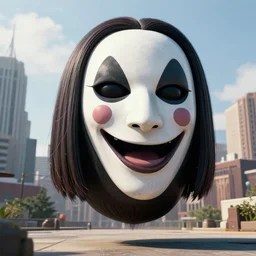 the trollface floating ominously in detroid, hyper defined, sharp, masterpiece, genius composition, work of art, 8 k, ultra hd
