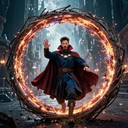 doctor strange opening a portal, d - day