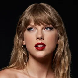 a front - faced clear close - up studio portrait of taylor swift looking at 1 0 o'clock direction, dramatic cinematic lighting, trending on artstation, fine details, 8 k, highly detailed, beautifully composed