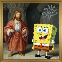 the biblical apocalypse comes to spongebob, renaissance painting