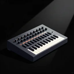 illustration vector art of a midi controller against a black background