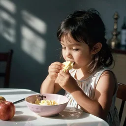 color video footage of my daughter eating butter.
