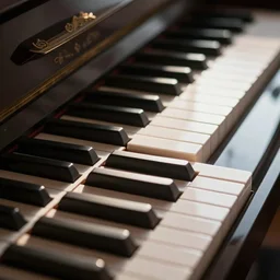 piano keyboard with infinite keys, digital art