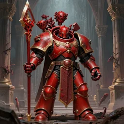 armor portrait heroes warhammer 4 0 k fight war fighting nurgle warrior, cesede, the chaos god of plague and decay, red chaos knight with cathedrals and columns, pestilence, champion, emperor, abbeys, elegant concept art by ruan jia