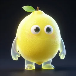 lemon monster with traslucency and subsurface ior