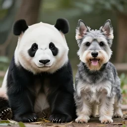 a photo of a mix between a panda and a sheltie!!