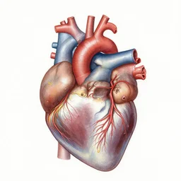 Anatomical diagram of a heart by Leonardo Da Vinci