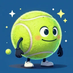 profile picture, tennis ball monster, chalk, colorful, digital art, fantasy, magic, trending on artstation, ultra detailed, professional illustration by Basil Gogos