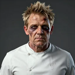 highly detailed portrait of gordan ramsay as a zombie, unreal engine render, digital art