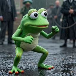 pepe frog, film still the matrix ( 1 9 9 9 ), raining fight scene, high quality, hd, 4 k, warner, hbo, cinema frame, screenshot