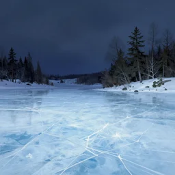 cool plains dream ice frozen lake in the style of Frank Frazetta