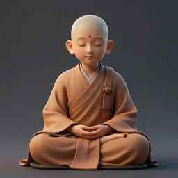 symmetrical zen monk @steam from ears@ octane render trending on artstation