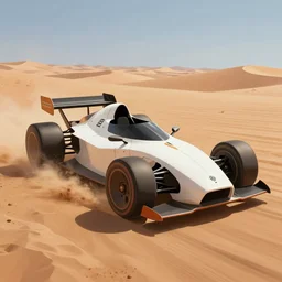 an illustration of a desert pod racer by renault, artstation