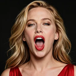4 k highly detailed portrait face photography of jennifer lawrence farting hard wearing a red dress 0