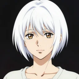 portrait of a woman with short short short short short white hair, 1 2 3 4, medium shot, illustration, highly detailed, high quality, by kentaro miura