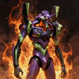 evangelion mech. by rembrandt, 1 6 6 7, fractal flame