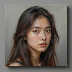 an high resolution photo of an ai paiting on a canvas, hyper detailed, photography, realistic art, 8 k, unreal engine, octane render, cinematic