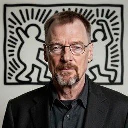 Walter White in the style of Keith Haring