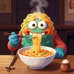 spaghetti monster , monster of Ramen