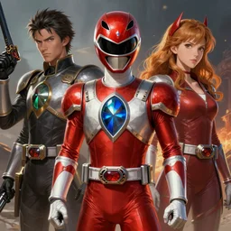 the power rangers, fire emblem, art by artgerm and greg rutkowski and magali villeneuve, portrait, d & d, fantasy, highly detailed, digital painting, trending on artstation, concept art, sharp focus, illustration