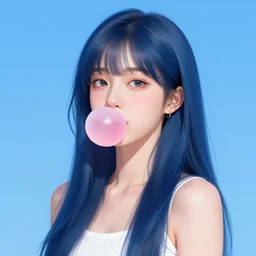 Bella ragazza, bubblegum, visualartzi, korean, and blue image, concept art by Karla Ortiz, James Paick, Charlie Bowater, Krenz Cushart, highly detailed, ultra detailed, ultra realistic, trending on artstation