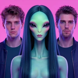 portrait of an ancient alien with long wild hair, straight on, by artgerm, tom bagshaw, gerald brom, vaporwave colors, vaporwave, 4 k, hd,