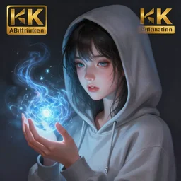 character portrait of young woman in a hoodie, enchanting an illusory spell. digital painting, detailed, 8 k, trending on artstation, smooth, sharp focus artwork by mark arian, artgerm, mark keathley, greg rutkowski