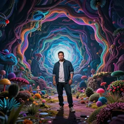 Joe Rogan in a psychedelic drug trip