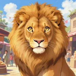 furry art, character portrait of the anthro lioness princess with gorgeous detailed eyes in the marketplace in the sky, behance hd artstation by jesper ejsing, by rhads, makoto shinkai and lois van baarle, ilya kuvshinov, rossdraws pastel vibrant